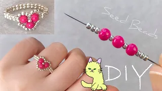 Easy Beaded Heart Ring Tutorial: How to Make Seed Bead Heart Ring