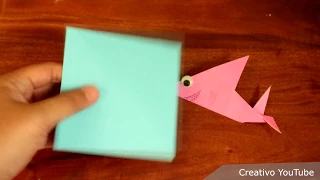 Tutorial origami baby shark origami ikan hiu