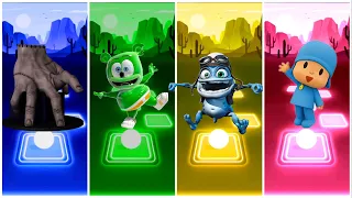 THING ADDAMS 🆚 GUMMY BEAR 🆚 CARZY FROG 🆚 POCOYO TILES HOP GAMING WHO IS BEST