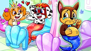 Mermaid Skye Falls In Love With Marshall?! Chase Sad Story - PAW Patrol Ultimate Rescue - Rainbow 3