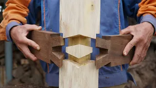 Amazing Hand Cutting Decor Wood Dovetails, Awesome Techniques Of Traditional Carpenter