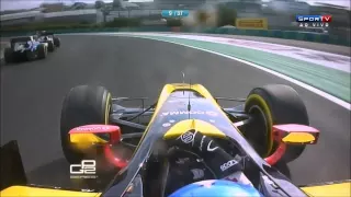 Felipe Nasr vs Jolyon Palmer, 2014 GP2 Hungaroring