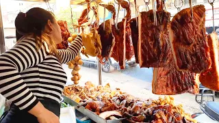 Very Delicious Dinner - Crispy Roast Pork, Roast Ducks & Braised Pork - Cambodia Street Food