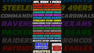 NFL Week 1 Picks! #NFL #nflpicks