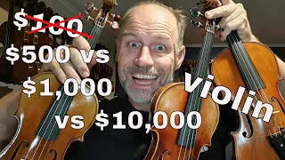 500 vs 1,000 vs 10,000 dollar violin... Comparing Different Types of Instruments