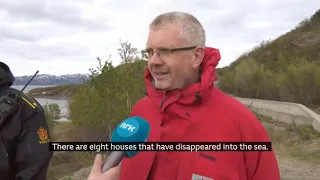 Norway mudslide sweeps homes into the sea | BBC Live News