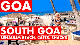 South Goa | Benaulim Beach - Cafe | Bike Rental | Pubs | Shacks | Goa Vlog | Goa 2023 |