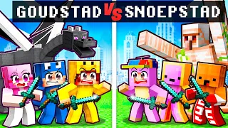 GOUDSTAD vs SNOEPSTAD Prank OORLOG! (Minecraft Survival)
