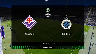 Fiorentina vs Brugge | Stadio Artemio Franchi | 2023-24 UEFA Europa Conference League | PES 2021