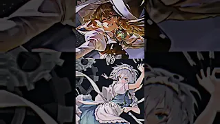 Sakuya Izayoi #vs Marisa Kirisame                               #touhou #1v1 #shorts