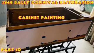 Cabinet Painting- 1948 Bally Carnival Pinball Machine Restoration - Part 10