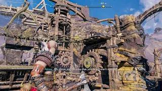 Atreus teases Kratos about his weak knees - God of War Ragnarok