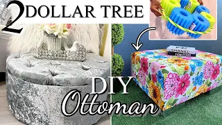 HOW TO Make OTTOMANS With DOLLAR TREE Boosters 😱| Shocking DOLLAR TREE Ottoman DIY!