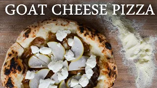 Goat Cheese, Caramelized Onion And Fresh Pear Pizza Recipe | Roccbox Recipes