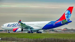 VERY CLOSE-UP Plane Spotting at Belgrade Airport - B737 Go-Around, A330, B737 MAX, Special Liveries