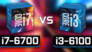 i7-6700 vs i3-6100 (tested in 9 apps and games) with GTX 1060 6GB
