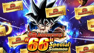 WHICH FREE LR DID I GET?! 6th Anniversary 66 Tickets Summon! Dragon Ball Z Dokkan Battle
