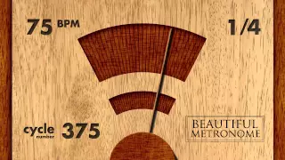 75 BPM 1/4 Wood Metronome HD