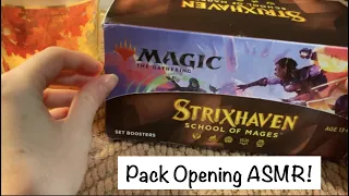 ASMR Magic, The Gathering: Strixhaven Pack Opening