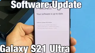 How to Update System Software to Latest Version | Galaxy S21 Ultra