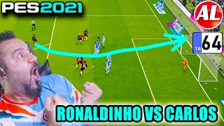 RONALDINHO VS CARLOS FRİKİK! |  PES 2021 ANALİG #64