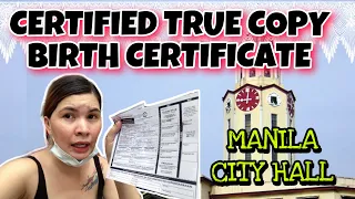 VLOG 19 | HOW TO GET CERTIFIED TRUE COPY OF BIRTH CERTIFICATE? |MANILA CITY HALL