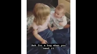 Little Brother gives Sister a Lovely Hug 💖 | Love | Sister | Brother | Cute | wholesome | tiktok
