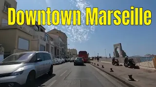 Downtown Marseille 4K- Driving- French region