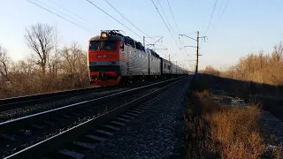 ЧС7-259 с пассажирским поездом | Алексеевская Кбш