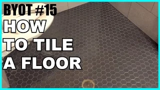 How To Tile A Floor // DIY HEXAGON TILE FLOOR TUTORIAL