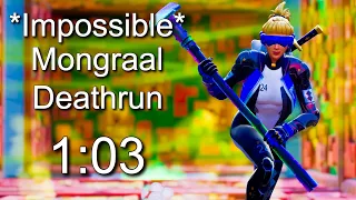 (1:03) *Impossible* Mongraal Deathrun world record - Fortnite Creative (Console) Speedrun