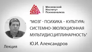 Лекция Ю.И.Александрова «Мозг - психика – культура: системно-эволюционная мультидисциплинарность»