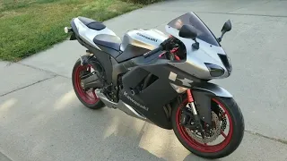 Kawasaki Ninja ZX6R Yoshimura exhaust vs. stock sound comparison.