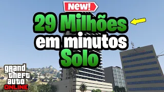 SAAIU! *29 Milhões em minutos* em Super Glitch de dinheiro solo no gta 5 online muito fácil!