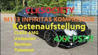 CLKSociety | CLK 55 AMG Kostenaufstellung | Wie viel PS hat der AMG? | Infinitas Kompressor JA NEIN?