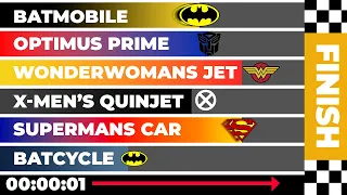 Race Simulation: Superhero Vehicles