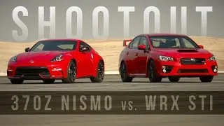 Shootout: Nissan 370Z Nismo vs. Subaru WRX STI are red-hot track toys