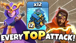 EVERY TOP TH12 Attack Strategy in One WAR! Best TH12 Attacks! Clash of Clans eSports