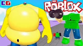 Met THE HUGE FAT man and FRIENDS to GET! Simulator GLUTTONS Roblox Cool GAMES