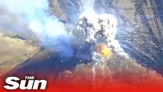 Ukrainian forces blow up Russian rocket launcher in huge explosion in Luhansk Oblast