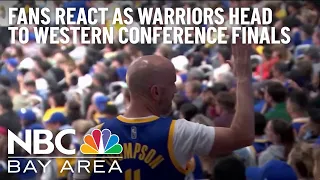 Fans Celebrate After Warriors Advance to the Western Conference Finals