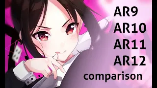 osu! DADDY DADDY DO! AR9 vs AR10 vs AR11 vs AR12 Comparison