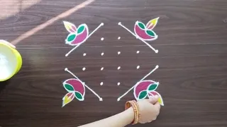 6x6 rangoli | thipkyanchi rangoli | festival muggulu | diwali rangoli