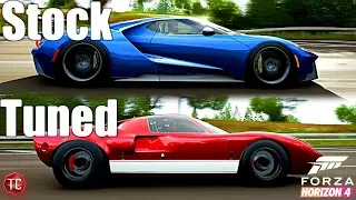 Forza Horizon 4: Stock vs Tuned! 2017 Ford GT vs Ford GT40