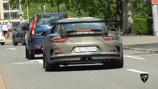 Supercars in Zurich Part 2! - 911 GT3 RS, GTC4 Lusso, McLaren MP4-12C, BMW M5 F90, AMG GT R & More!