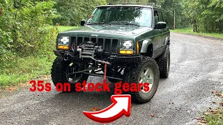 Jeep xj with 35s on stock gears is it possible??