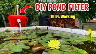 How To Make DIY Homemade Pond Filter For Fish Pond (IN HINDI) Best Pond Filter System