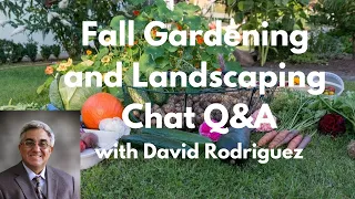 Fall Gardening and Landscaping Chat Q&A with David Rodriguez