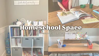 Homeschool Space Tour || Reset our homeschool space with me