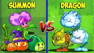 Team 3 SUMMON vs DRAGON Plants - Who Will Win? - PvZ 2 Team Plant vs Team Plant